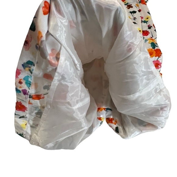 Talbot Runhof Gorgeous Midi Dress Floral Ruched Unique 12 Fairy whimsical - Picture 9 of 16